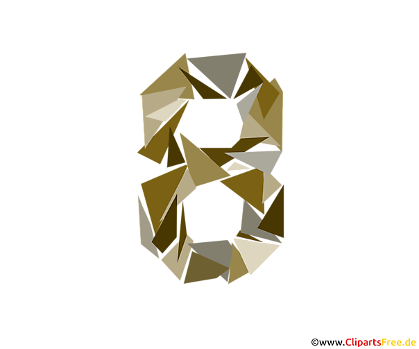 Vorlage Zahl 8 (Acht) - Druckvorlagen für Schule