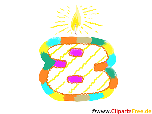 Zahl 8 zum Geburtstag Clipart, Bild, Grafik