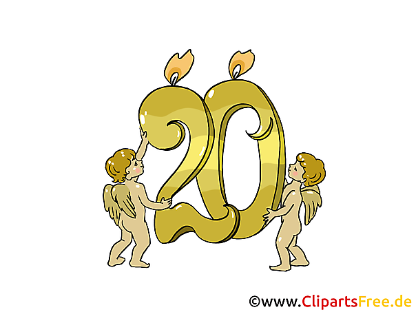 Zum 20 Geburtstag Bild-Clipart Zum 20 Geburtstag Bild-Clipart