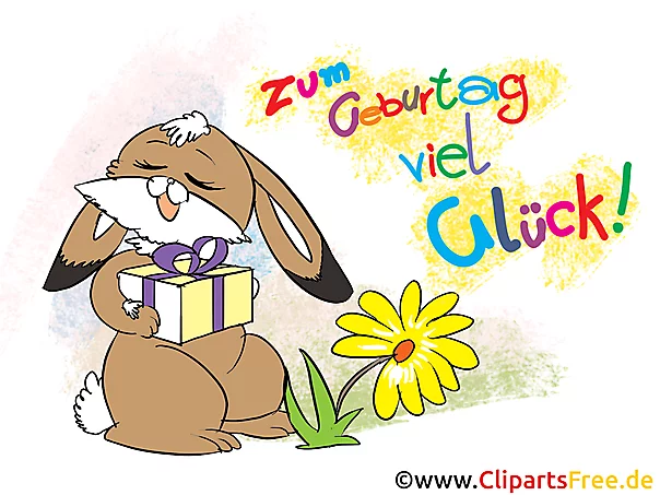 Zum Geburtstag viel Glück - Clipart, Bild, Karte