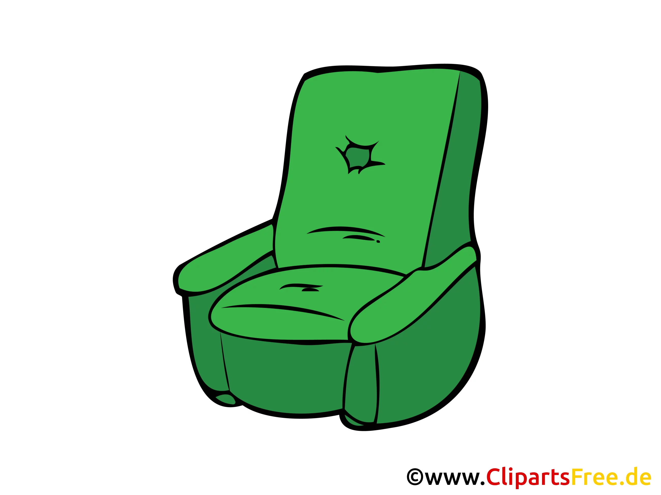 Grüner Sessel Bild, Clipart, Illustration, Grafik, Zeichnung kostenlos