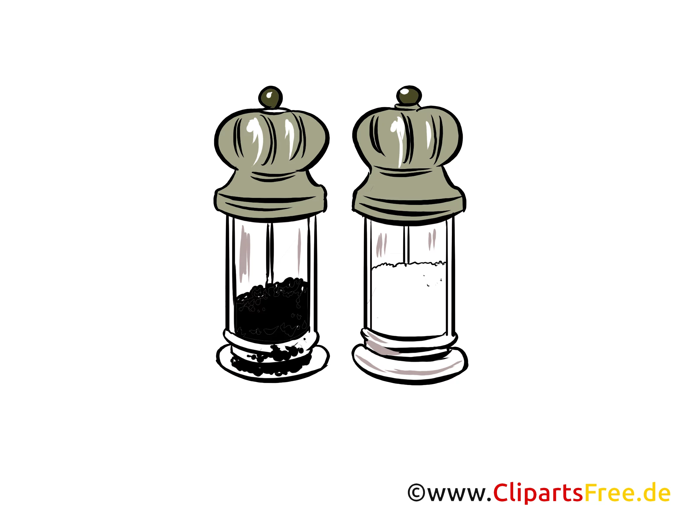 Pfeffer und Salz Illustration, Clipart, Bild
