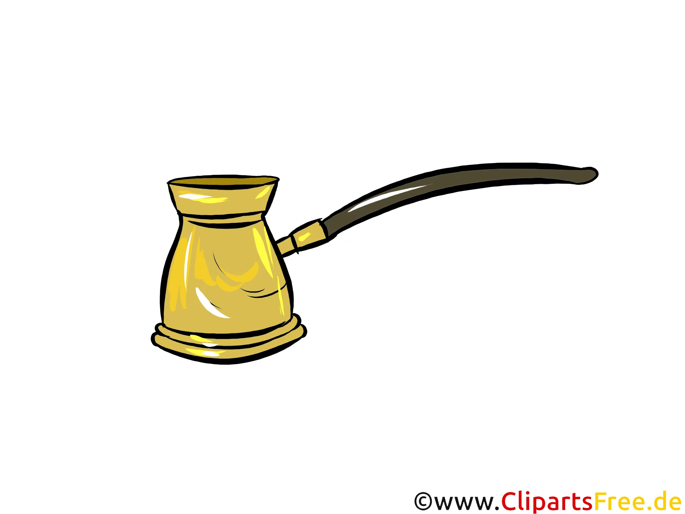 Türkischer Kaffeekocher Mokkakanne Espressokocher Bild, Illustration, Clipart