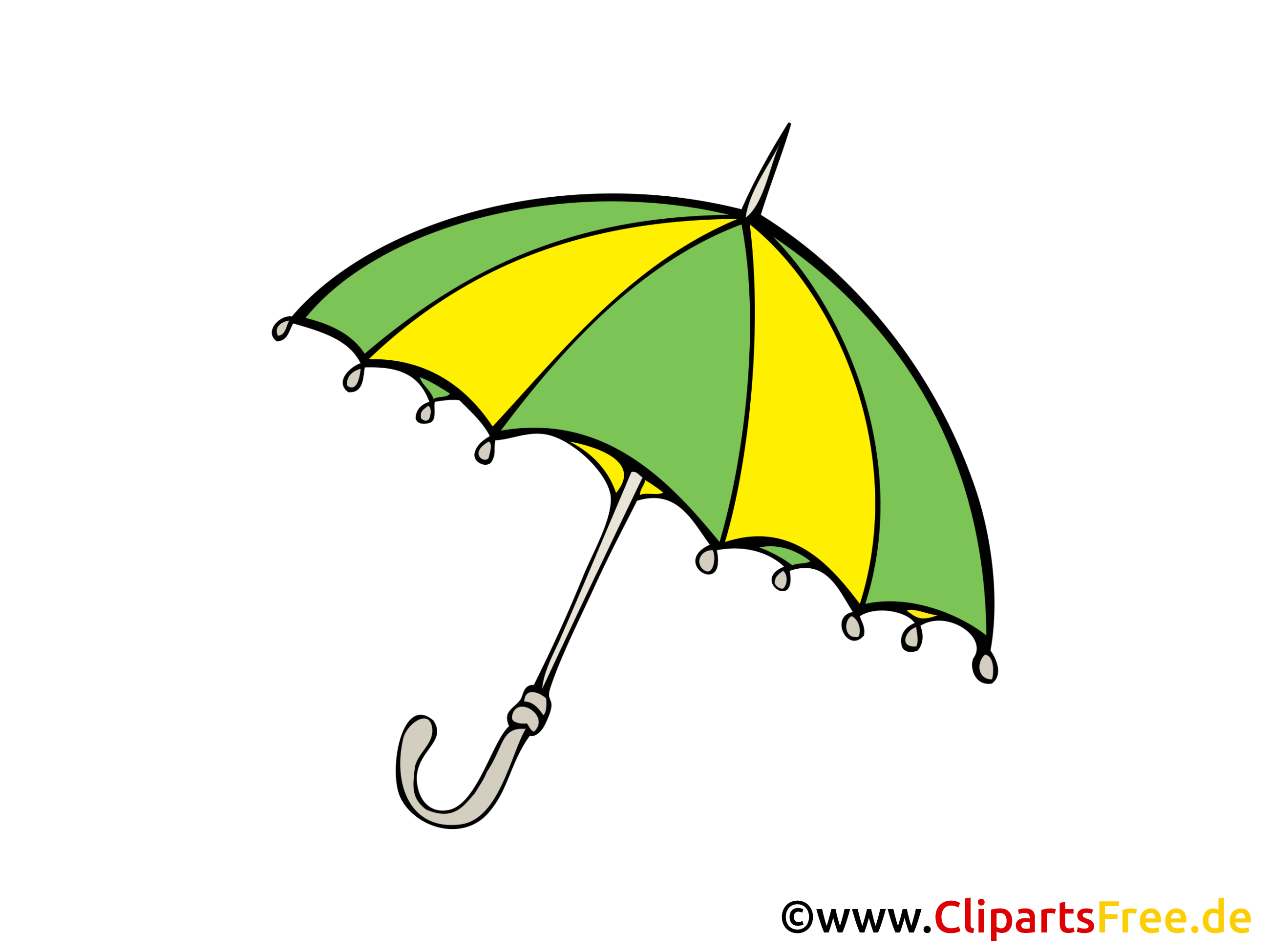 Regenschirm Herbst Unwetter Clipart Bild Illustration