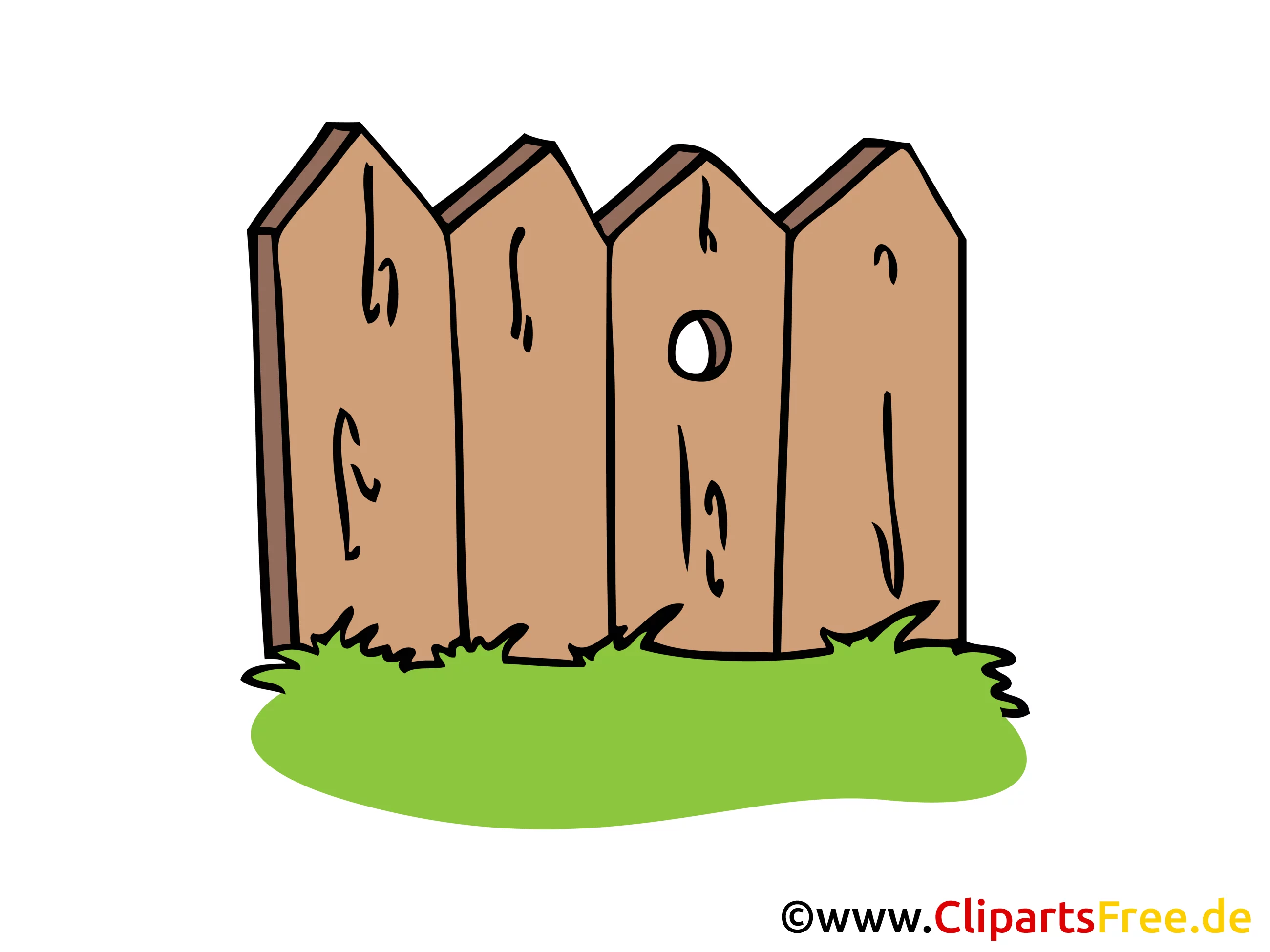 Zaun aus Holz Bild, Clipart, Illustration, Grafik gratis