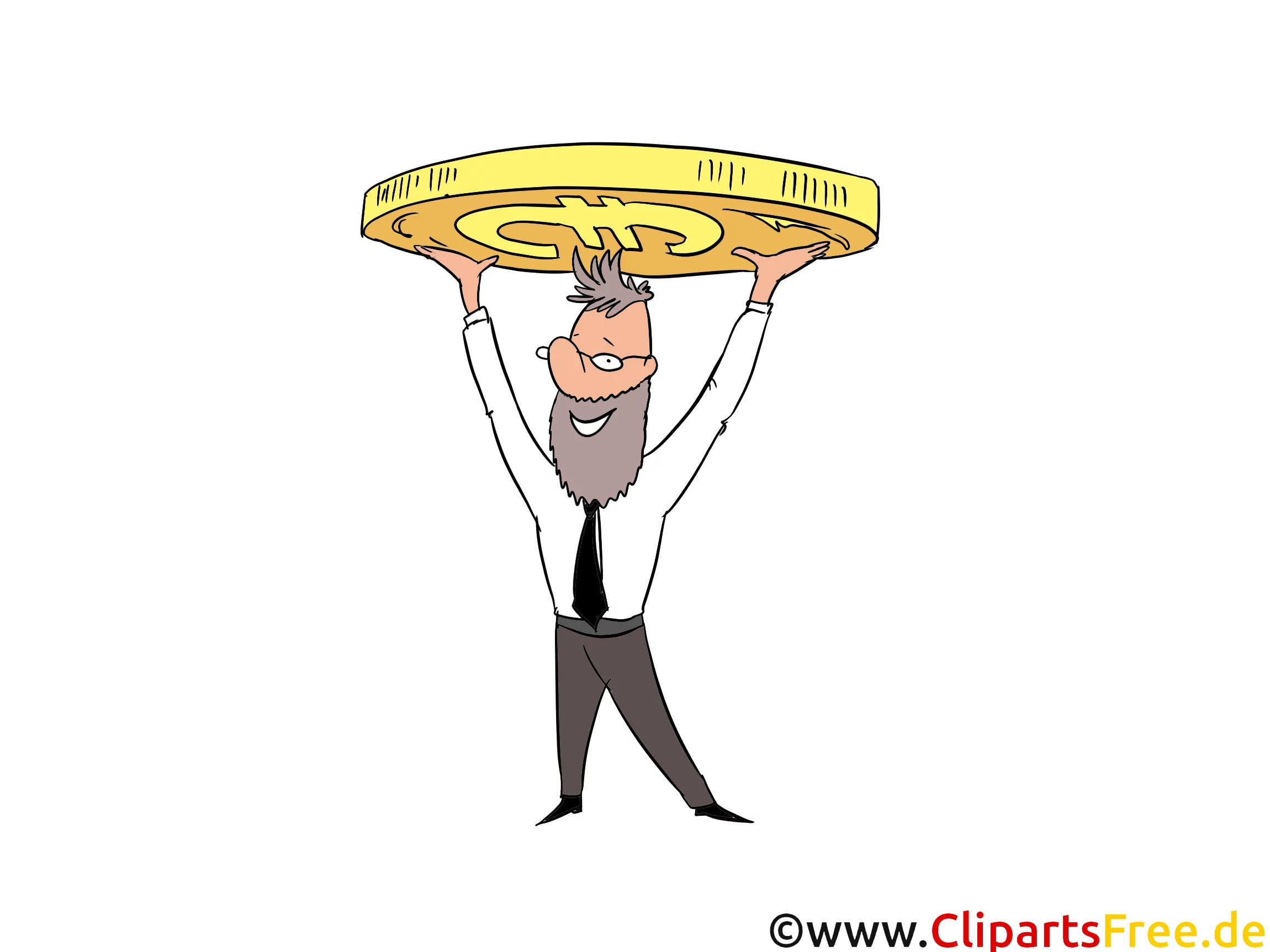 Münze Clipart, Bild, Cartoon, Comic, Illustration, Grafik kostenlos