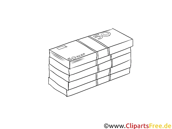 Wie viel Geld ist in einem Bündel Bild schwarz-weiss
