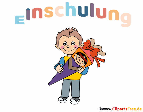 E-Card animiert zur Einschulung - Junge mit Schultüte