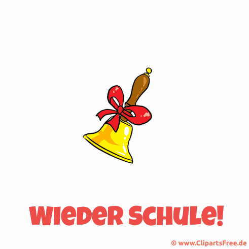 Gif Animation mit Schulglocke Wieder Schule