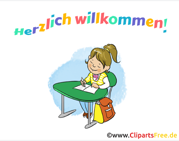 Herzlich Willkommen animierte Grusskarte zum Schulanfang
