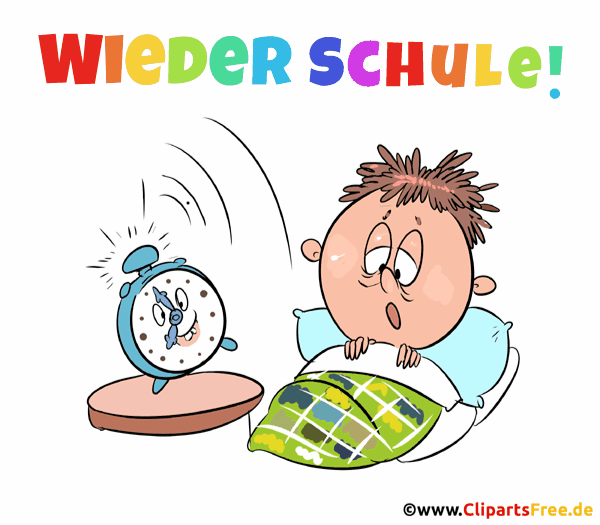 Wieder in die Schule GifAnimation Aufwachen, aufstehen, früh