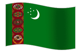 Turkmenistan Flagge Gif animated Turkmenistan Flagge Gif animated