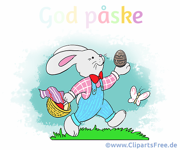 Comicbild Frohe Ostern auf Dänisch