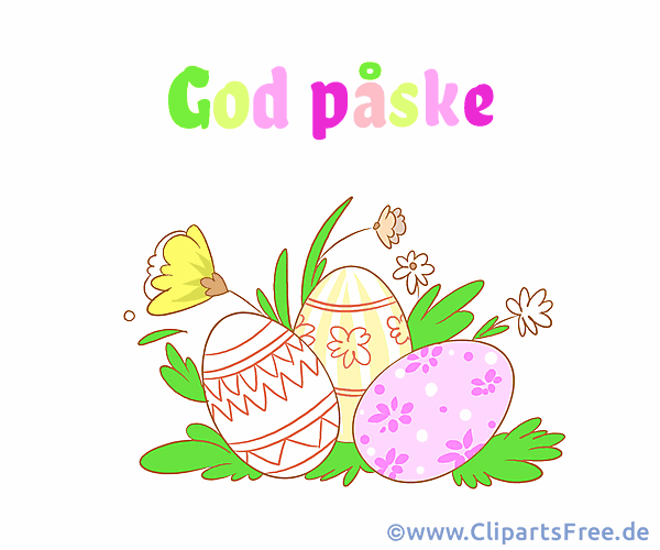 e-Card animiert Frohe Ostern auf Dänisch