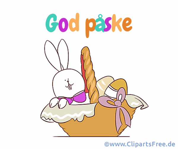 Frohe Ostern auf Dänisch Bild, Clipart, Comic