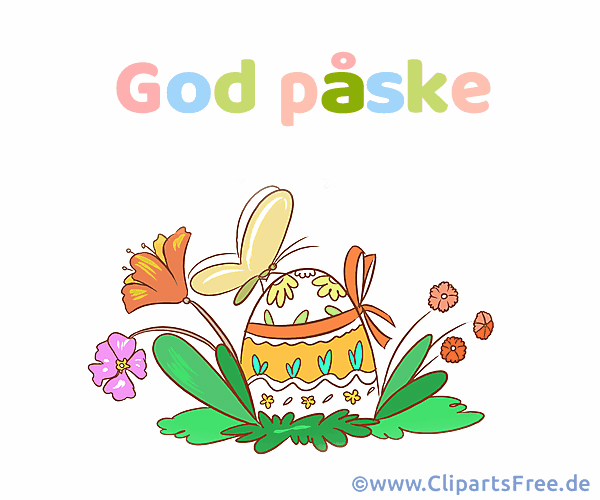 Frohe Ostern auf Dänisch Gif-Animation
