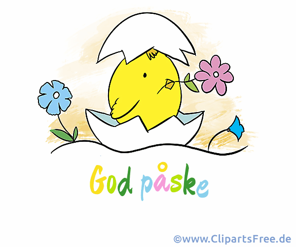 Frohe Ostern auf Dänisch Gif-Bild zum Verschicken