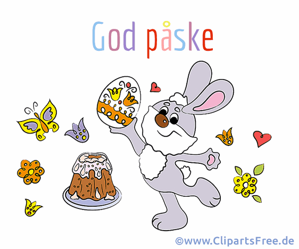Frohe Ostern auf Dänisch lustige Grusskarte