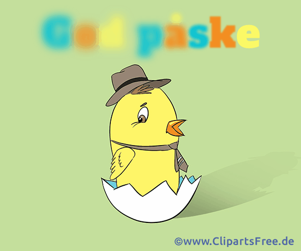 Frohe Ostern Gruss auf Dänisch