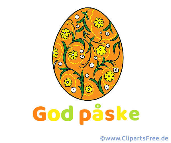 Grusskarte Frohe Ostern auf Dänisch