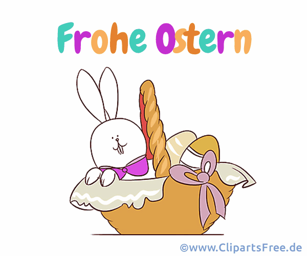 Gif Bild Frohe Ostern auf Deutsch