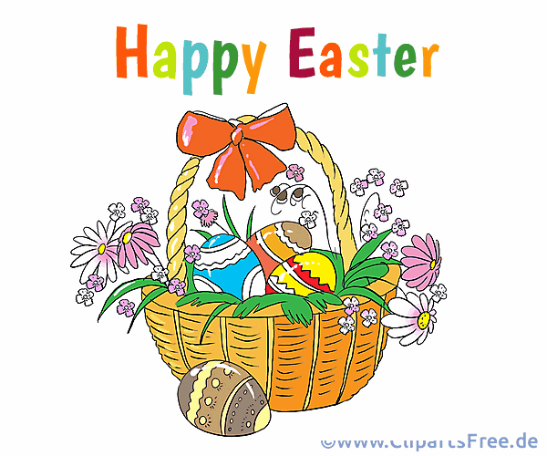Frohe Ostern auf Englisch Clip Art, Bild, Grafik