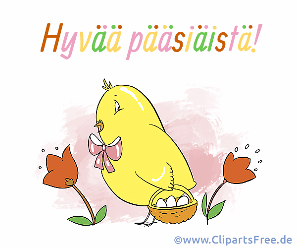 Frohe Ostern auf Finnisch Gif-Bild