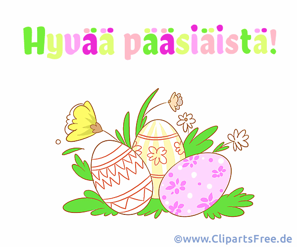Gif Frohe Ostern auf Finnisch