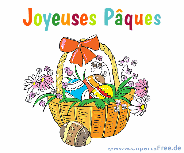 Animiertes Bild zu Ostern auf Französisch