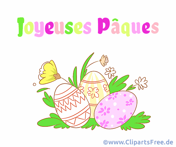 Bild Frohe Ostern auf Französisch
