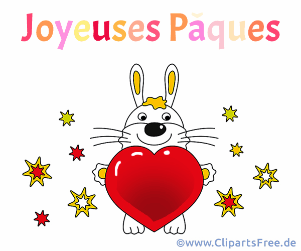 Frohe Ostern Gif - Grusskarten auf  Französisch