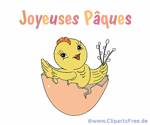 Frohe Ostern Glückwunsch auf Französisch