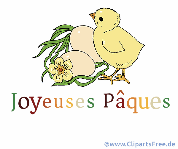 Frohe Ostern Grussbilder auf Französisch