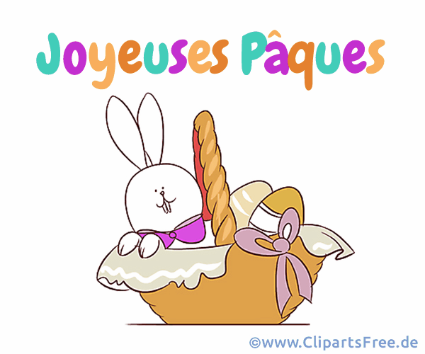 Gif-Bild Frohe Ostern auf Französisch