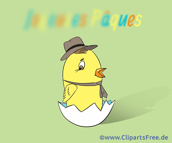 Glückwunsch zu Ostern auf Französisch Gif-Bild