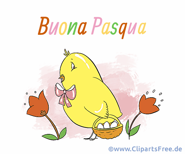 Frohe Ostern auf Italienisch Bild, Gif, Illustration