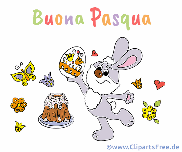 Frohe Ostern auf Italienisch Glückwunschkarte