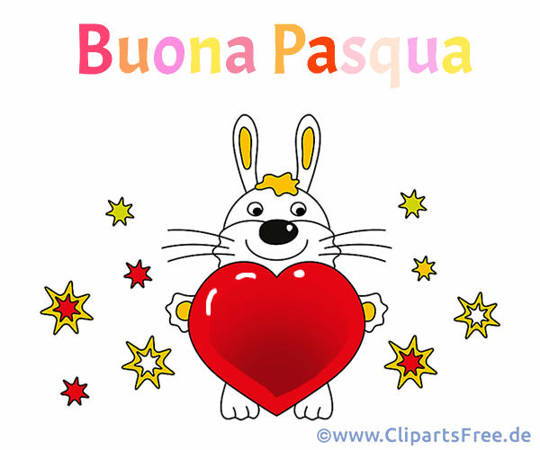 Frohe Ostern Grußkarte auf Italienisch