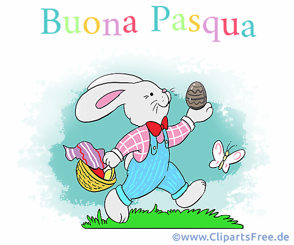 Gifanimation zu Ostern auf Italienisch