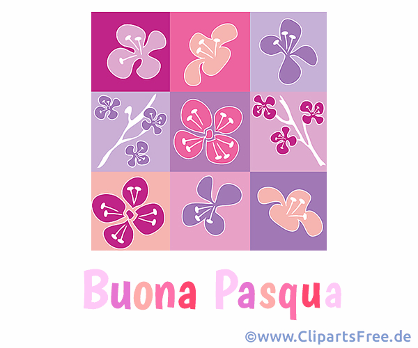 Grafik zu Ostern auf Italienisch