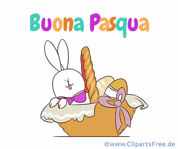 Grusskarte zu Ostern auf Italienisch