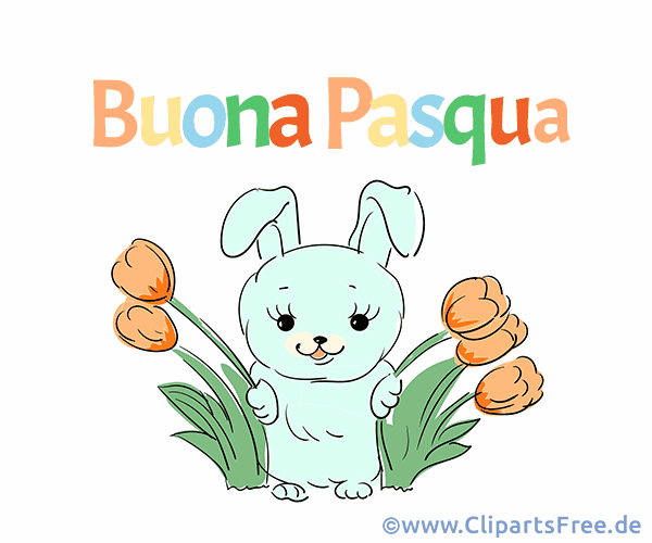 Kostenlose Glückwunschkarte  Frohe Ostern auf Italienisch