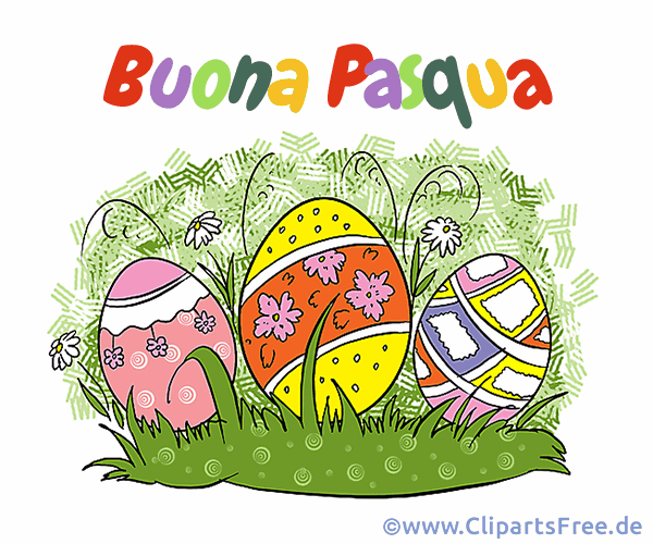 Schöne Ostern auf Italienisch Glückwunschkarte