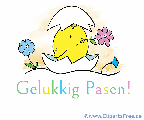 Animierte Grusskarte zu Ostern auf Niederländisch