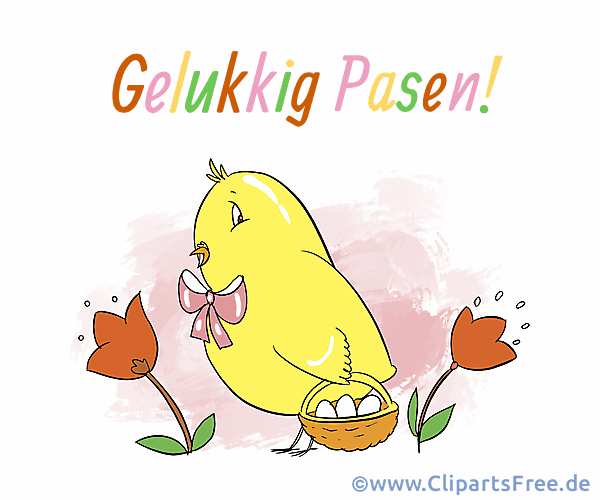 Frohe Ostern auf Niederländisch Gif-Bild