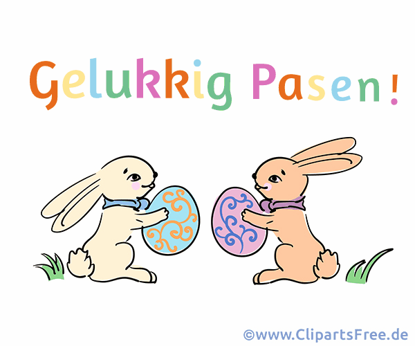 Gelukkig Pasen ist Frohe Ostern auf Niederländisch