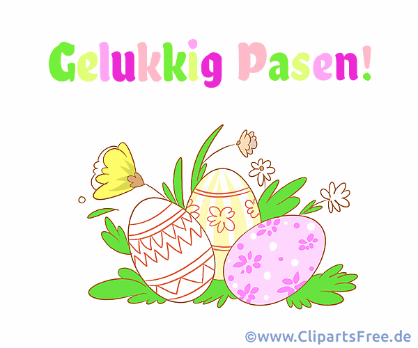 Glückwunsch zu Ostern auf Niederländisch