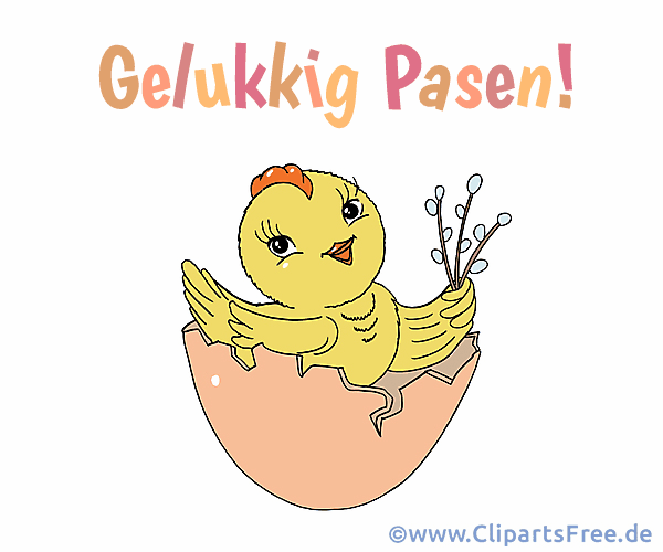 Grafik zu Ostern auf Niederländisch