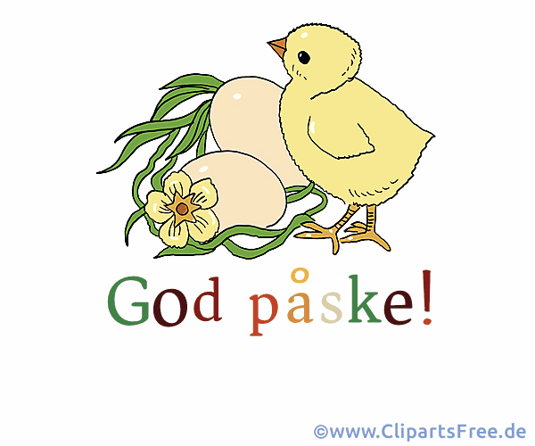 Clipart zu Ostern auf Norwegisch