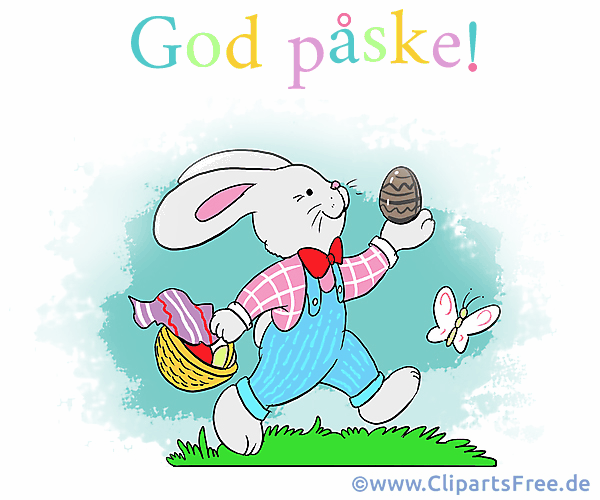 Frohe Ostern auf Norwegisch Clipart im Gif-Format